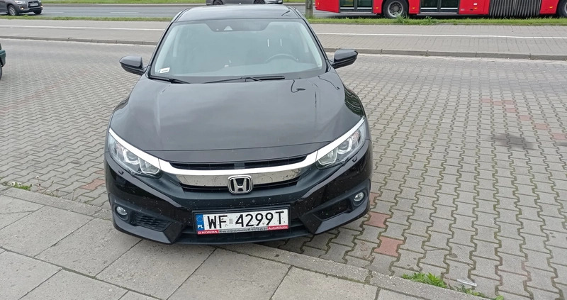 Honda Civic cena 93000 przebieg: 56762, rok produkcji 2019 z Warszawa małe 37